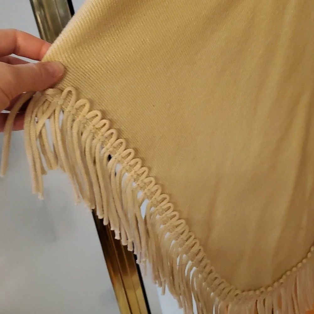 Coldwater Creek Womans Tan Soft Fringed‎ Boho Shawl One Size - Picture 7 of 10